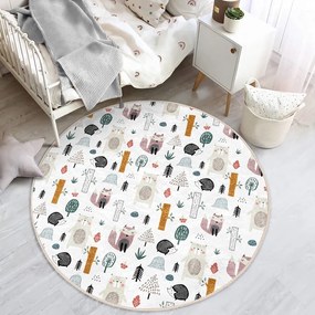 Бял детски килим ø 80 cm Comfort - Mila Home
