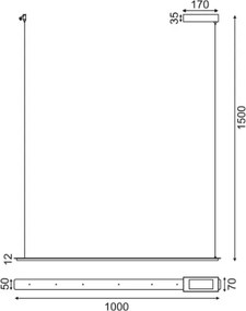 Висяща таванна лампа LED Atlant-Mauro