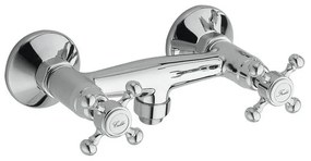 Стенна душ батерия в лъскаво-сребрист цвят (1 изход) Antea – Sapho