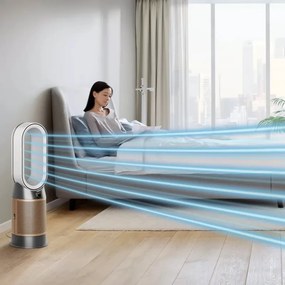 Пречиствател на въздух 3в1 Dyson HP09 NK/GD, Охладител, Отоплител, До 81м2, Wi-Fi, 10 скорости, Осцилация, Авто. сензор за мръсен въздух, Никел/златист
