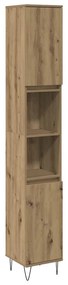 857203 vidaXL Шкаф за баня, дъб артизан, 30x30x190 см, инженерно дърво
