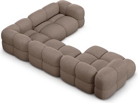 Кафяв ъглов диван (десен ъгъл/U форма) Loretto – Cosmopolitan Design