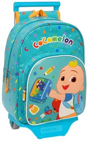 Училищна чанта с колелца CoComelon Back to class Светло син (26 x 34 x 11 cm)