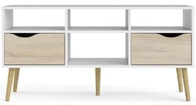 Бяла маса за телевизор , 117 x 57 cm Oslo - Tvilum