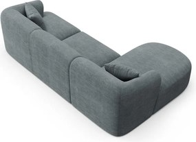 Тъмносив ъглов диван от рипсено кадифе (ляв ъгъл) Campi – Cosmopolitan Design