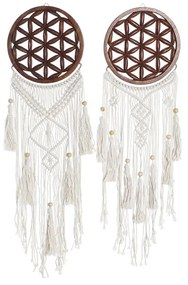 Висяща украса DKD Home Decor Aкациево дърво Ресни Boho (25 x 1 x 93 cm) (2 броя)