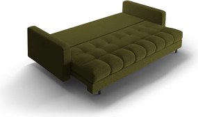 Зелен разтегателен диван с място за съхранение от букле 222 cm Bali – Cosmopolitan Design