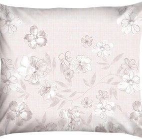 Премиум памучно спално бельо, бежово с флорална шарка Ширина: 160 см | Дължина: 200 см