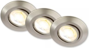 Briloner 7587032 - комплект от 3xLED вградено таванно осветително тяло за баня KLIRA LED/4,9W/230V IP23 хром