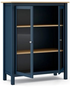 Тъмно син/естествен шкаф от борова дървесина 90x110 cm Misti - Marckeric