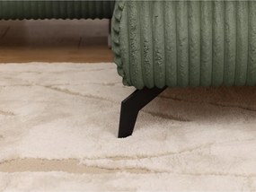 Зелен ъглов диван от рипсено кадифе (десен ъгъл L форма) Marbeya – Ropez