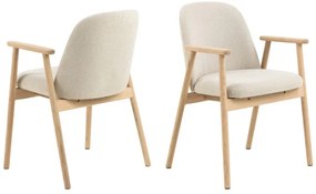 РОДЕРИК Бежов (тъкан Апия 453)/рамка от избелен омаслен дъб - ДЪРВЕН СТОЛ ШЕНИЛ ЗА ВСЕКИДНЕВНА ТРАПЕЗАРИЯ КУХНЯ РЕТРО