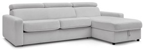 Светлосив разтегателен ъглов диван (променлив) Monaco – Bobochic Paris