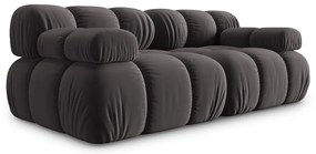 Тъмносив кадифен диван 188 cm Bellis - Micadoni Home