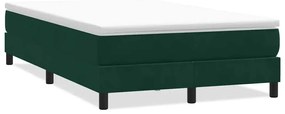 3315870 vidaXL Боксспринг легло без матрак, тъмнозелено, 120x220 cm, кадифе