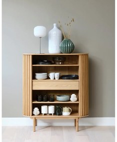 Шкаф от дъб в естествен цвят 110x125 cm Carno - Unique Furniture