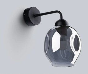 Черна стенна лампа ø 25 cm Garten – Sollux