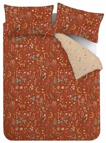 Двойно спално бельо в тухлен цвят 200x200 cm Enchanted Twilight Animals – Catherine Lansfield