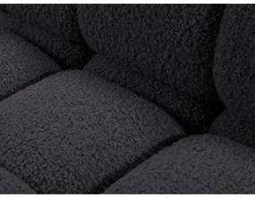 Антрацитен модулен ъглов диван от букле (десен ъгъл) Bellis – Micadoni Home