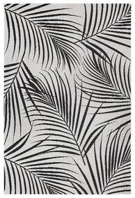 Черен и сив килим за открито Flora, 80 x 150 cm - Ragami