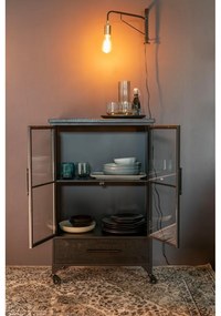 Черен метален шкаф 65x105 cm Ferre - White Label