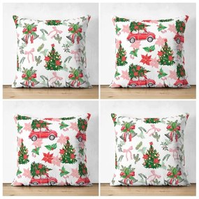 Текстилни калъфки за възглавници с коледен мотив в комплект от 4 броя 43x43 cm - Mila Home