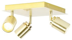 Модерен баня прожектор месинг квадратен 3-светлина IP44 - Ducha