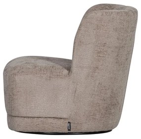 Светлокафяво кресло от кадифе Atty - WOOOD