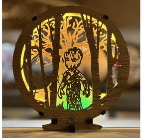 Li-Go 23613/DUB2 - Димируема LED настолна декорация LED/12W/230V 20x22 см дъб