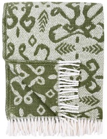 Зелено одеяло със съдържание на памук , 140 x 180 cm Mykonos - Euromant