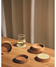 Декоративна дървена кутия за съхранение в естествен цвят ø 11x3 cm Circle S – LIND DNA