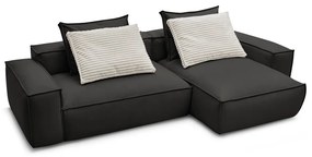 Черен ъглов диван от изкуствена кожа (променлив) Boheme – Bobochic Paris