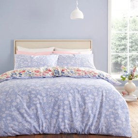 Розово и синьо памучно спално бельо за двойно легло 200x200 cm Olivia - Bianca