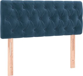 346324 vidaXL Горна табла за легло, тъмносиня, 90x7x78/88 см, кадифе