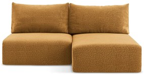 Оранжев разтегателен ъглов диван с място за съхранение (десен ъгъл) Kalena – Makamii