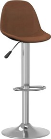 333384 vidaXL Бар табуретки, 2 бр, кафяви, текстил