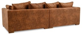 Кафяв диван от изкуствена кожа 266 cm Hamburg – Scandic