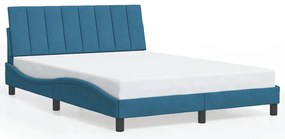 3207853 vidaXL Рамка за легло без матрак Hanko, синя, 140x200 см, кадифе