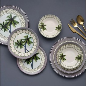 Комплект за хранене 24 части пъстроцветен/керамика