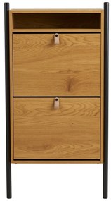 Накланяща се стойка за обувки от декор от дъб в естествен цвят 62x118x26 cm Barco – House Nordic