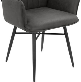 Антрацит трапезни столове в комплект от 2 бр. Anzo – Støraa