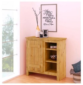 Шкафче от масивен бор в естествен цвят 90x90 cm Bertram – Støraa