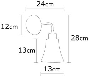 Стенна лампа меден ø 13 cm Foca – Opviq lights