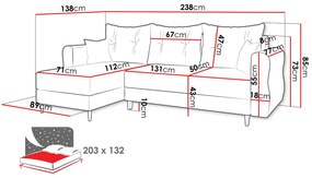 Ъглов диван Zako-Kafe