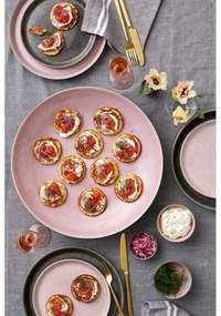 Розова/сива глинена чиния ø 27 cm Gastro Grey/Light Pink – Bitz