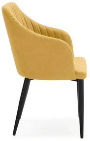 Жълти тапицирани трапезни столове в комплект 2 бр. Nadi – Marckeric