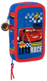Двоен Несесер Cars Race ready Син 12.5 x 19.5 x 4 cm (28 Части)