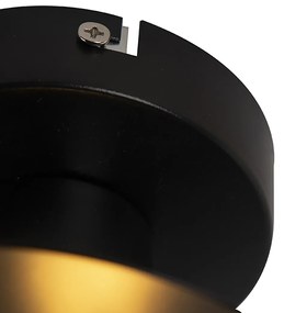 Интелигентна таванна лампа със спирална абажура черна с WiFi A60 - Scroll