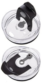 Черна термочаша със сламка 1,2 l Termo – Orion