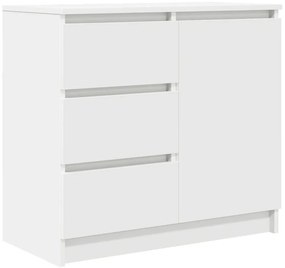 861571 vidaXL Бюфет с чекмеджета, бял, 71x35x65 см, инженерно дърво